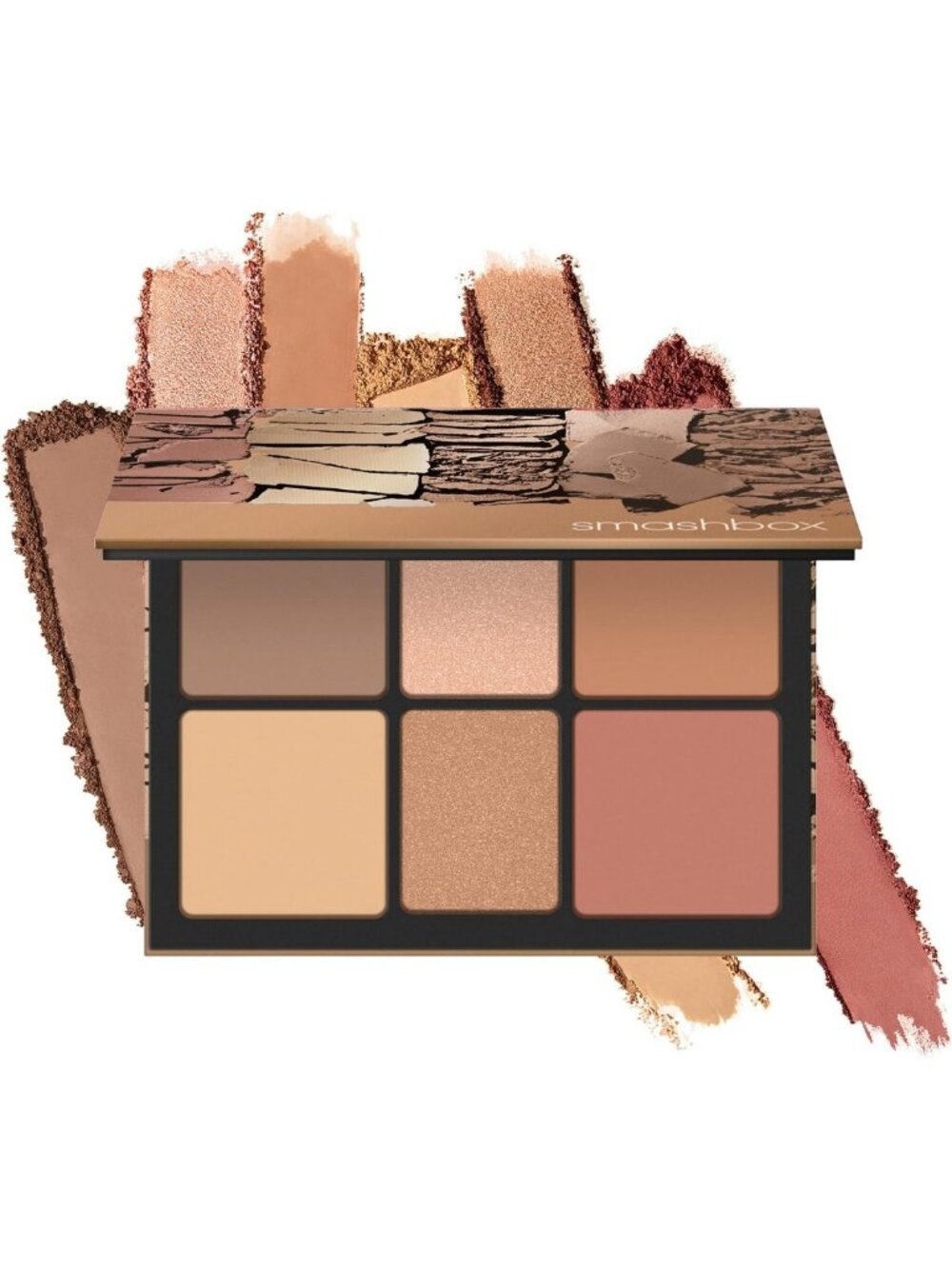 Six-Shade Contour Palette with Highlighter, Bronzer & Blush for Dimension & Glow